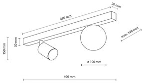 Faretto VOX 1xG9/8W/230V + 1xGU10/10W nero
