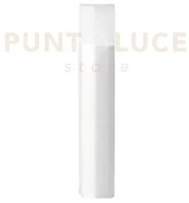 Ges711- paletto bianco 1 luce attacco e27 ip44 alluminio 50cm tondo