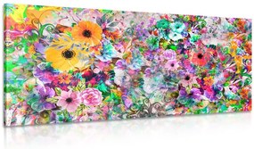 Quadro su tela – Fiori multicolori