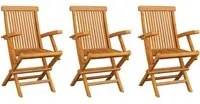 Sedie da Giardino 3pz in Legno Massello di Teak cod mxl 9276