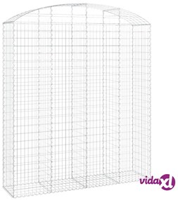 vidaXL Cesto Gabbione ad Arco 200x50x220/240 cm Ferro Zincato