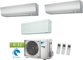 Daikin - Climatizzatore Condizionatore Bluevolution trial split Inverter serie ftxn Perfera 9000 + ftxn Perfera 9000 + Stylish 12000 con 3MXM52M R-32