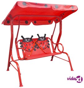 vidaXL Altalena per bambini rossa