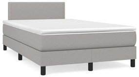 Giroletto A Molle Con Materasso Grigio Chiaro 120x190cm Tessuto /