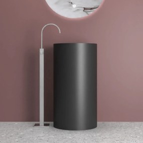 Lavabo Freestanding Con Scarico a Parete 45,5 Cm Lullaby "Isto" Nero Opaco