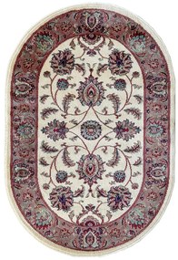 Tappeto ovale classico Oriental Crema Rosa 528