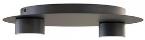 Lampada da soffitto in acciaio BOLX 2 nera 2xGX53 Colore del corpo Nero