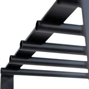 Appendiabiti da parete in metallo nero con ripiano Rex - Spinder Design
