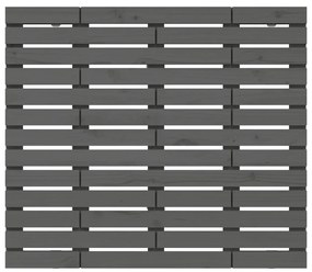 Testiera da parete grigia 106x3x91,5 cm legno massello di pino