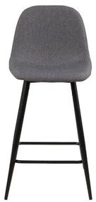 Set di sbagelli da bar grigio chiaro in imbottito 2 pz (altezza della seduta 65 cm) Wilma – Actona