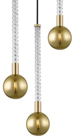 Zuma Line P0583-03B-2GHF - Lampadario a sospensione con filo MIDA 3xG9/6W/230V ottone