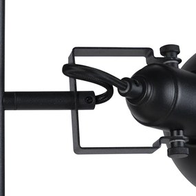 Lampada da terra smart nera con oro a 3 luci incl. 3 WiFi P45 - Tommy