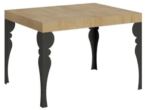 Tavolo allungabile 80x120/204 cm Paxon Quercia Natura telaio Antracite