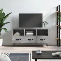 Mobile TV Grigio Sonoma 102x36x50 cm in Legno Multistrato 829034