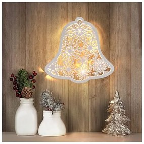 Solight 1V296 - Campanella decorativa natalizia a LED 9xLED/2xAA, bianco caldo