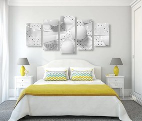 Quadri 5 pezzi – Lusso in bianco e nero