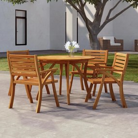 Tavolo da giardino Ø 110 cm legno massello di acacia