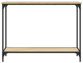 Tavolino consolle rovere sonoma 101x30,5x75cm legno multistrato