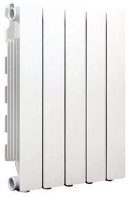 Radiatore acqua calda PRODIGE MODERN in alluminio 1 colonna, 5 elementi, interasse 500 mm, bianco