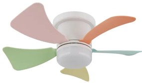 Globo 03609B - Ventilatore da soffitto LED dimmerabile HINES 10W/230V 3000-6500K + telecomando