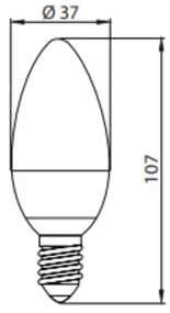 Lampadina LED ECOLINE C37 E14/7W/230V 4000K -  Brilagi