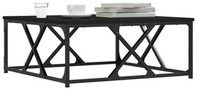 Tavolino da salotto nero 70x70x30 cm in legno multistrato