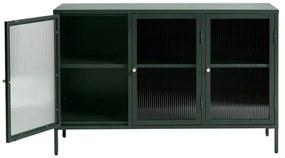 Vetrina in metallo verde Bronco, altezza 85 cm - Unique Furniture