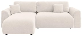 Divano angolare bianco allungabile (con composizione variabile) Lorine – Ropez