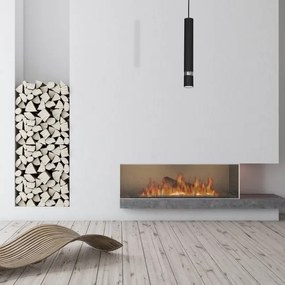 Lampadario a sospensione con cavo JOKER 1xGU10/25W/230V nero/cromo lucido