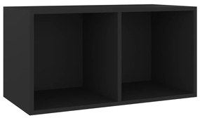 Contenitore per vinili nero 71x34x36 cm in legno multistrato