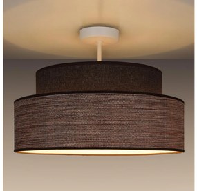 Lampadario a plafone GRACE 1xE27/60W/230V diametro 40 cm marrone/beige