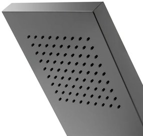 Soffione doccia a sbalzo 22x50 cm nero opaco in acciaio inox