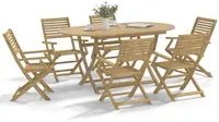 Set da Pranzo da Giardino 7 pz in Legno Massello di Acacia 3295003