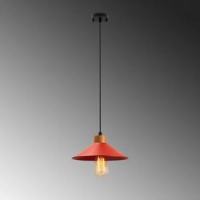 Lampadario a sospensione MANAVGAT con cavo 1xE27/40W/230V rosso/marrone