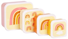 A Little Lovely Company - set di quattro scatole merenda - arcobaleno