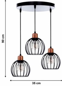 Lampadario a sospensione con filo CELTA 3xE27/40W/230V