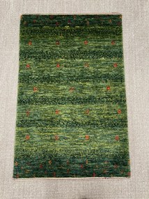 Loribaft Tappeto persiano 60x90 Verde (Iran) Annodato A Mano