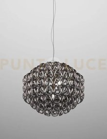 Giogali sospensione 65 cristallo nickel nero e bronzo opaco 4 luci ...
