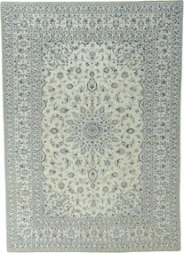 Kashan Tappeto 240x340 Beige (Iran) Annodato A Mano