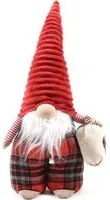 Gnomo natalizio in piedi 65 cm con cappello rosso