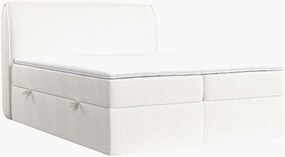 Letto boxspring in bouclé fatto a mano con contenitore Organic, H3 cm