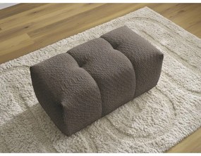 Poggiapiedi marrone con rivestimento in bouclé Roxelane – Bobochic Paris