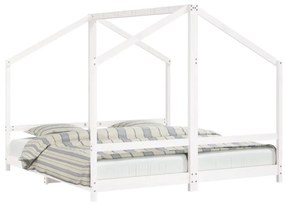 Giroletto per bambini bianco 2x(90x190)cm legno massello pino