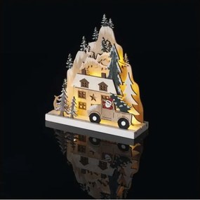 Decorazione natalizia LED 10xLED/2xAA beige