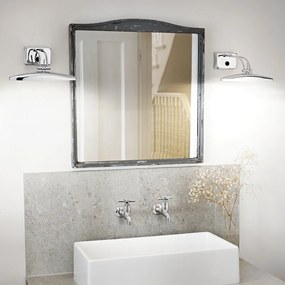 Applique Contemporanea Mirror-20 Metallo Cromo 2 Luci G9 3W 3000K Luce Calda