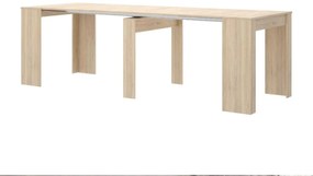 Consolle tavolo allungabile 10 coperti 4 prolunghe - colore Rovere - ONEGA