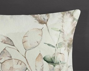 Set lenzuola letto una piazza e mezza in flanella verde-crema 140x220 cm Marjan - Good Morning