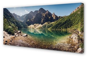 Quadro su tela Lago delle montagne 100x50 cm