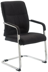 Sedia Da Visita Anubis Xxl Con Struttura İn Metallo E Rivestimento İn Stoffa / Schwarz