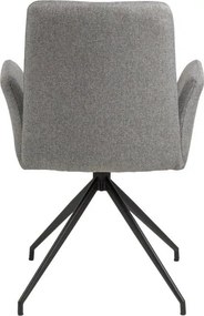 Sedia da pranzo grigia in imbottito con braccioli Naya – Actona